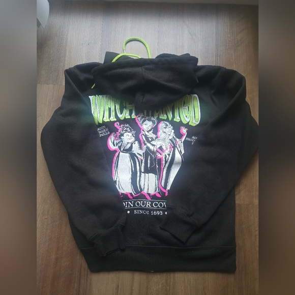 Disney Hocus Pocus Black Hoodie with Neon Green Accents - Picture 4 of 9